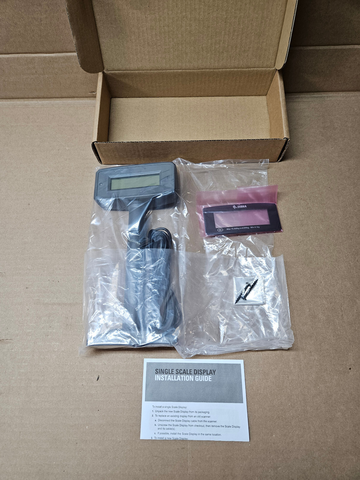 Zebra MX201-SI00WW MP6000/7000 Scanner/Scale Pole Display, Single Interval - NIB