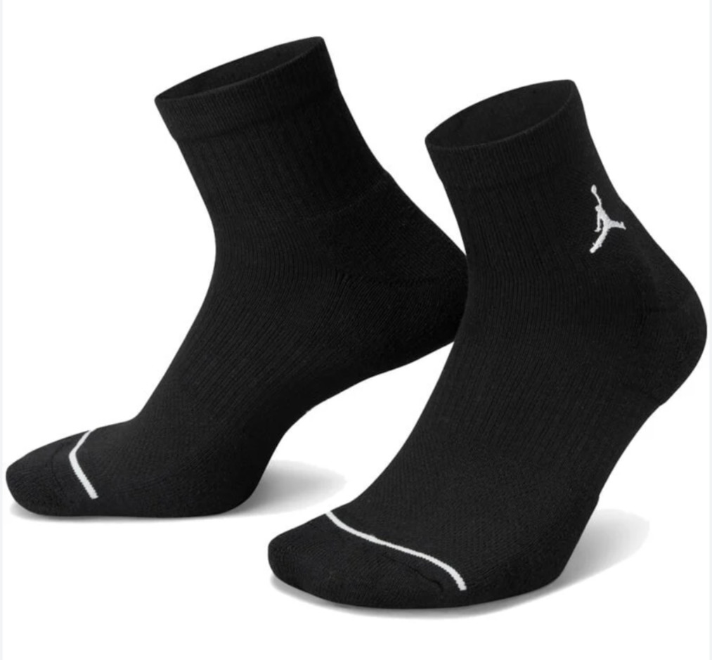 Nike Men's Air Jordan Everyday Ankle Socks 3-Pairs Black DX9655-010 j