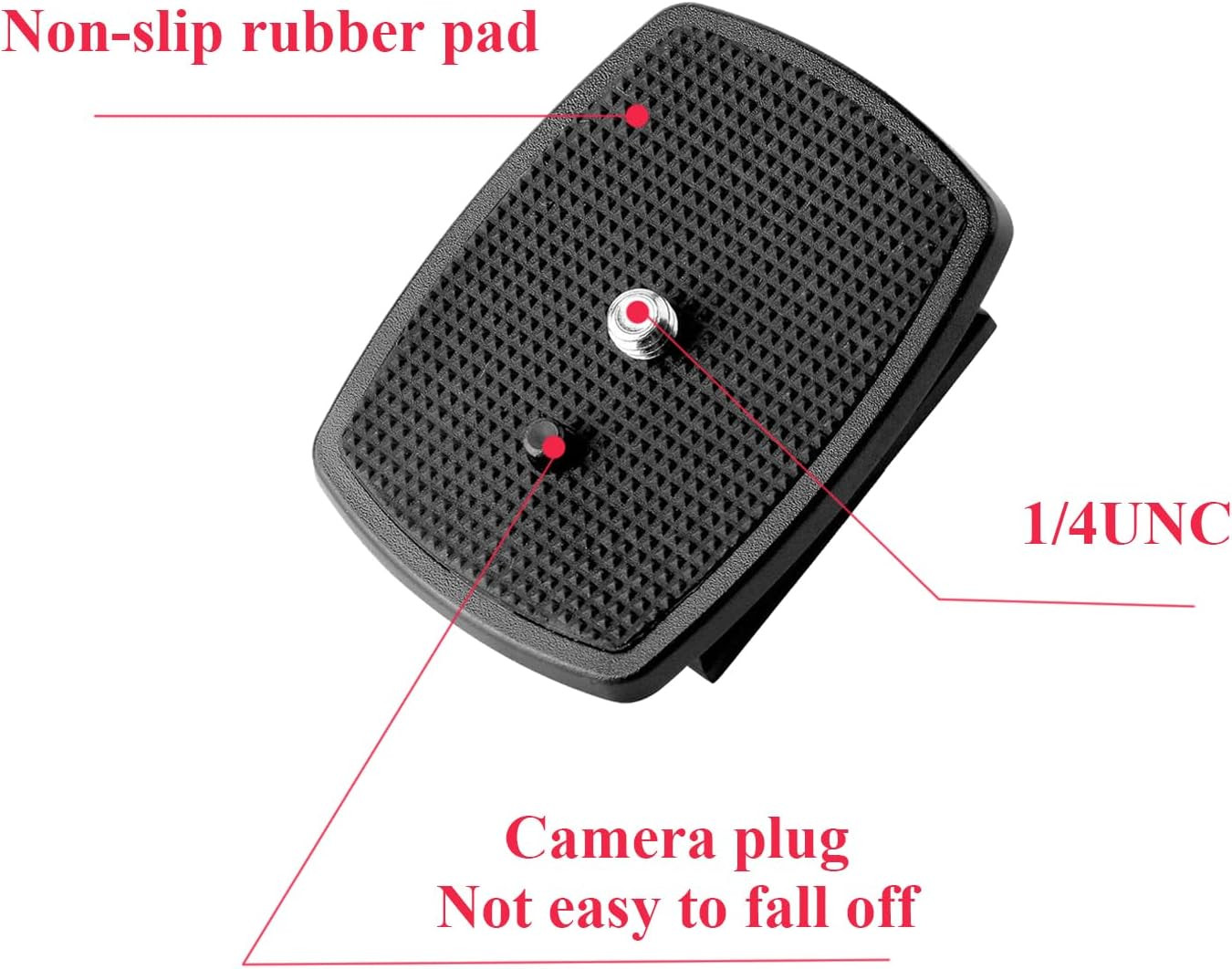 2-Pack Universal 43X43Mm Quick Release Plate Set for Velbon Tripods, Compatible