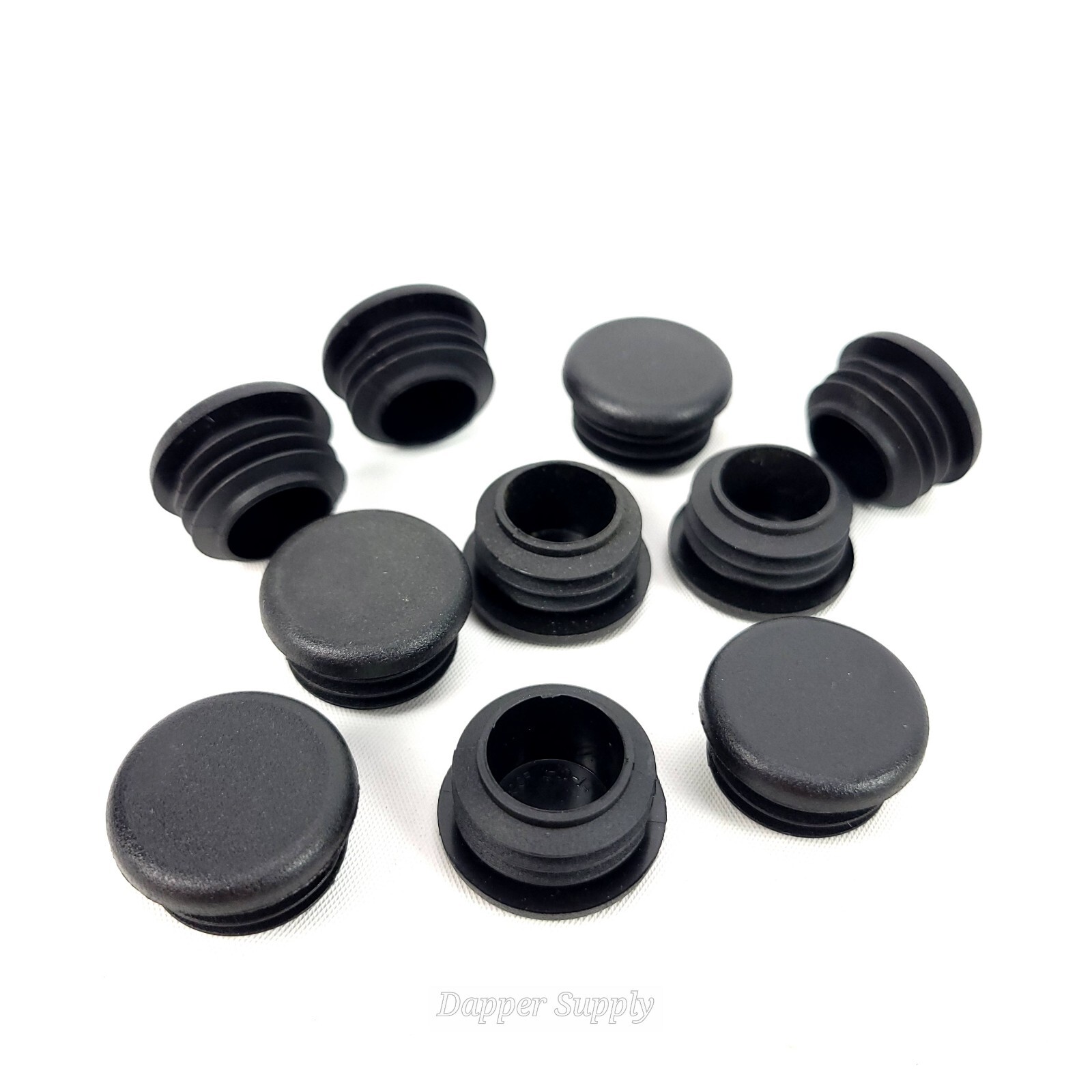 (Lot of 10) 1" OD Round (14-20 Ga) Plastic Tubing Plugs 1 Inch End Caps