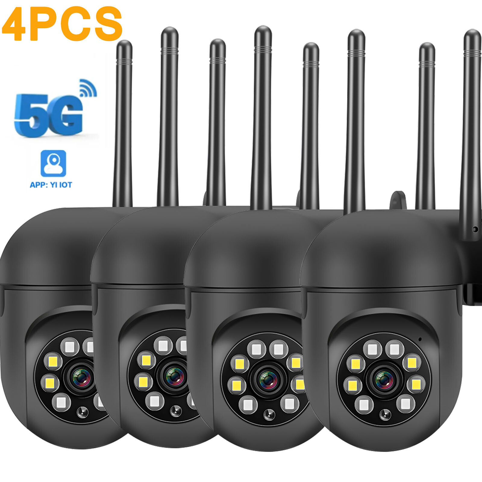 Sistema De Seguridad 4 Camaras Wifi Para Casas 1080P Con Vision Nocturna y Audio