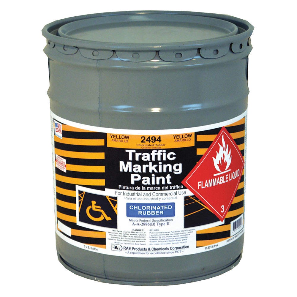 RAE 2494-05 Traffic Zone Marking Paint,Yellow,18.9L 3EHG8