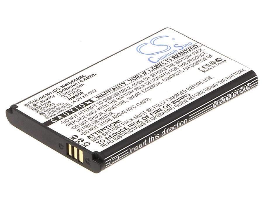 Battery for Nubia WD660 P/N: 6BT-R600A-0006,BM600 1800mAh 6.66Wh