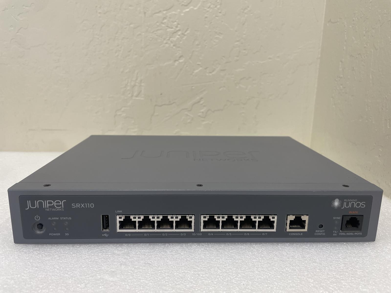 JUNIPER SRX110 FIRMWARE 1.1.6-JNPR-2.1 JUNOS 8-PORT GATEWAY SECURITY APPLIANCE