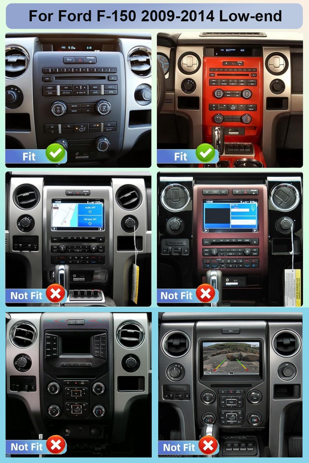 Carplay For Ford F150 2009 2010-2014 Android 14 Car Stereo Radio GPS NAVI +CAM
