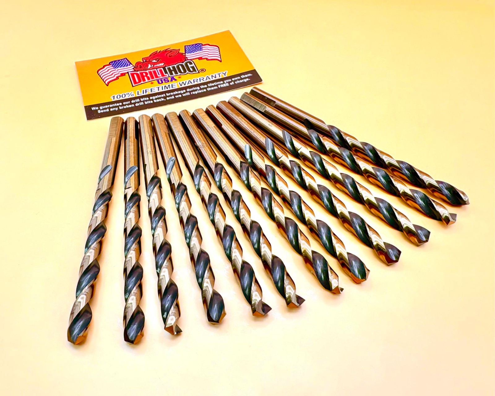 15/64" Drill Bit 15/64 Bit HI-Molybdenum M7 Drill Hog® Lifetime Warranty 12 Pack