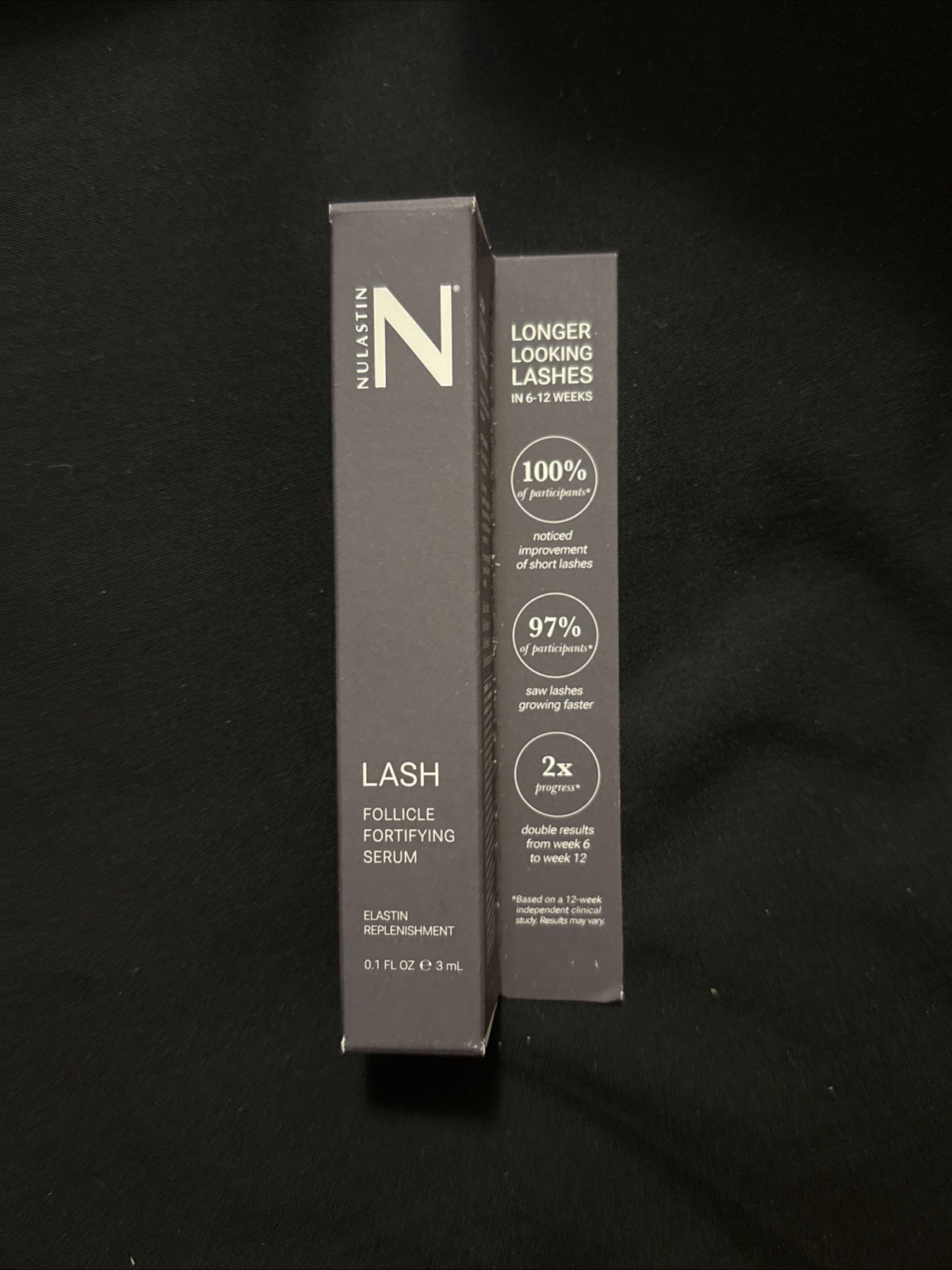 Nulastin LASH Follicle Fortifying Eyelash Serum Full Size 0.1 fl oz/3ml Sealed