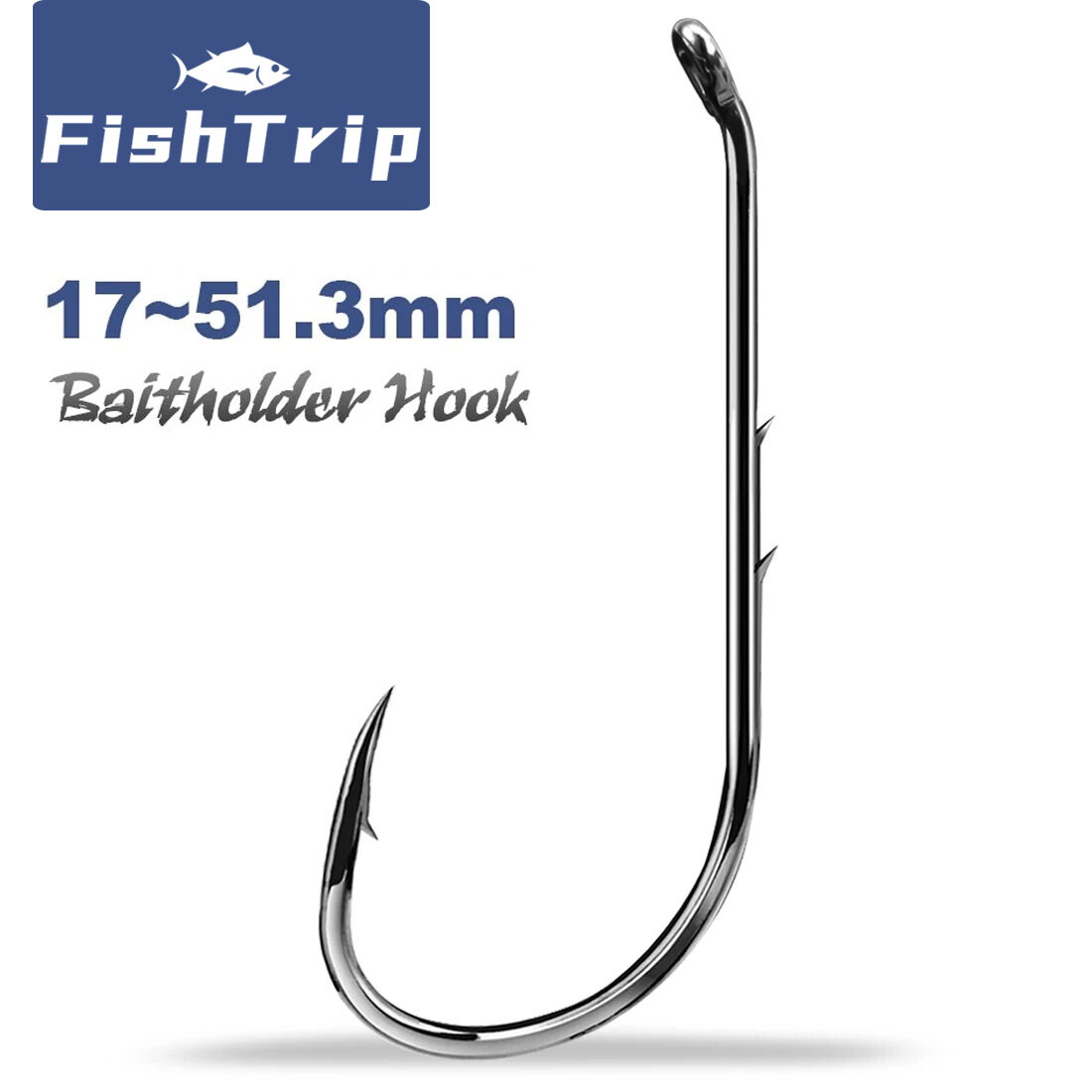 50~100Pcs Octopus Baitholder Fishing Hooks Long Barbed Shank Rig Live Bait Hook