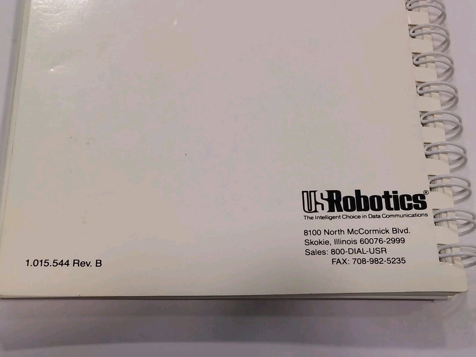 Vintage Robotics Courier High Speed Modems User's Manual, 1992, 1.015.544 Rev. B
