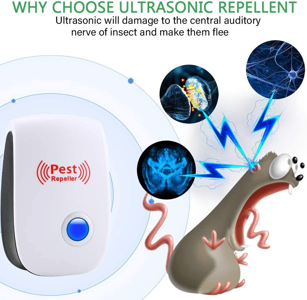 10PACK Ultrasonic Pest Repeller Control Electronic Repellent Mice Bug Rat Reject