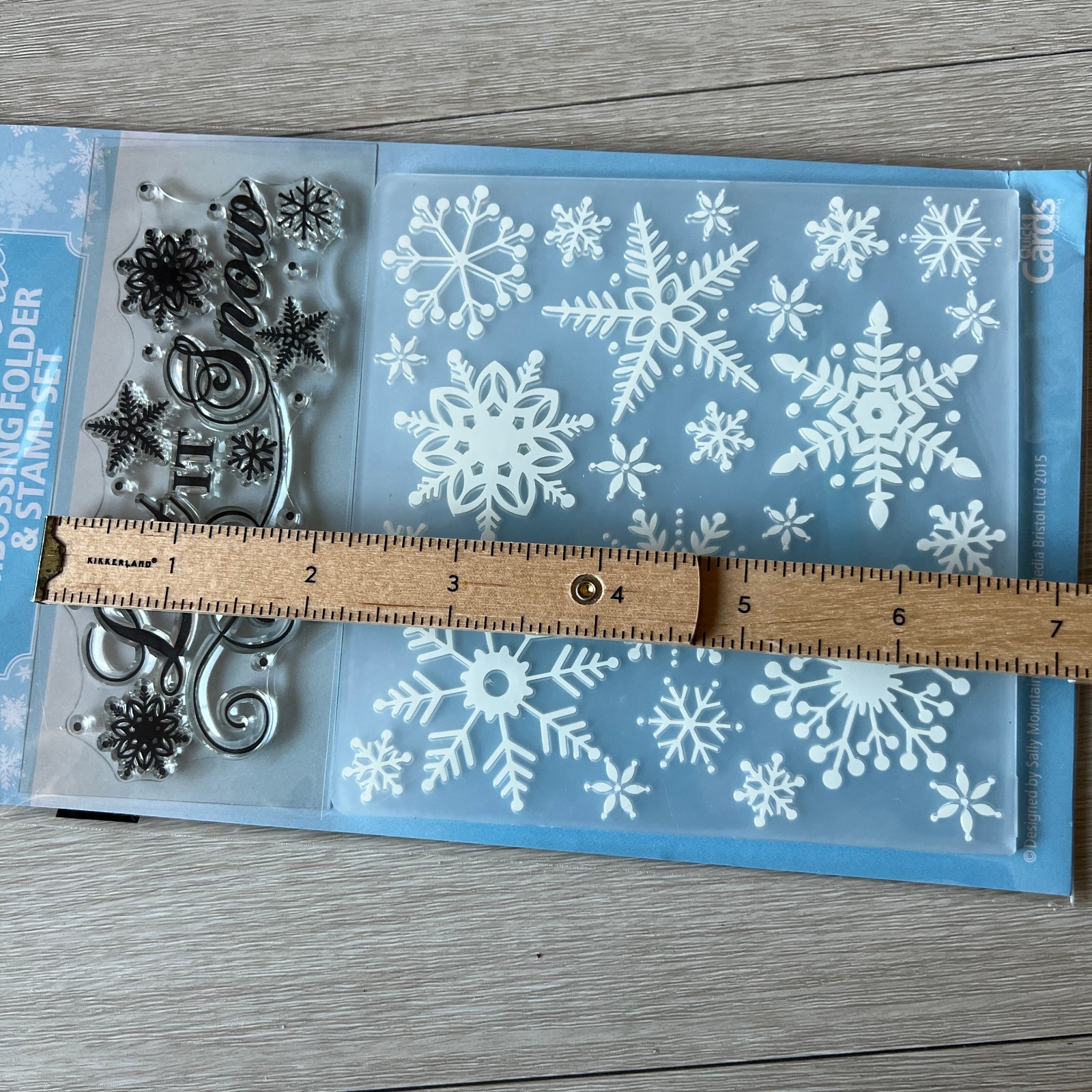 Let It Snow Embossing Folder and Stamp Set Quick Cards Craft Card Making