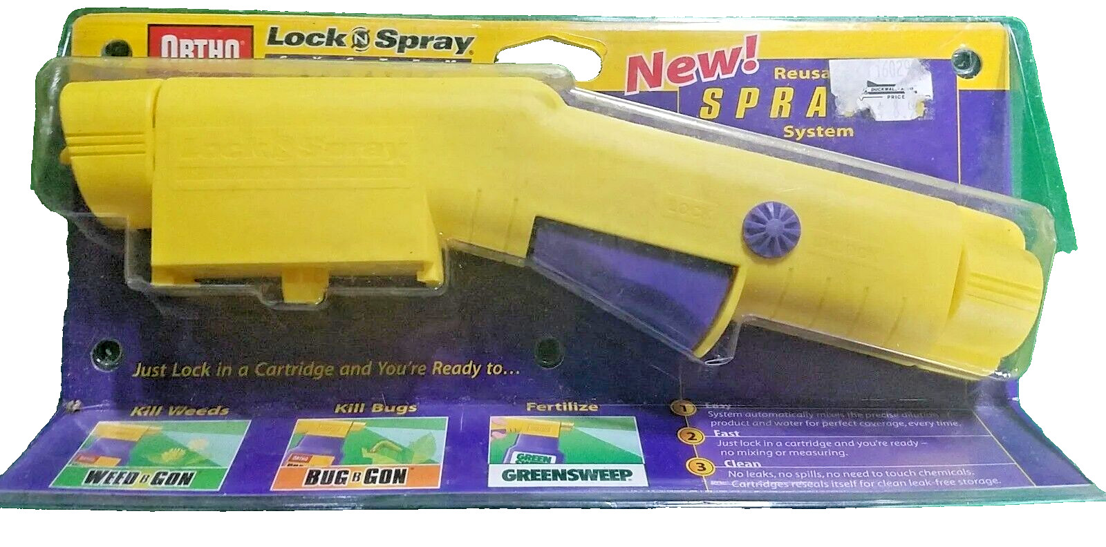 Ortho Reusable Sprayer System Lock N Spray Weed Gon, Bug Gon,Green Sweeper (T23)