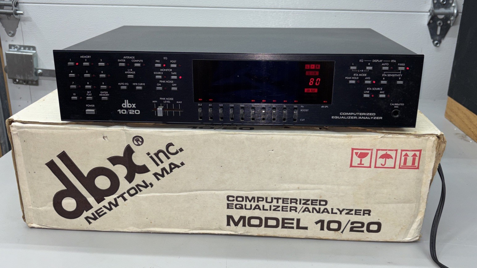 DBX 10/20 Computerized Equalizer Analyzer W/ Box - Studio Use - Works Great