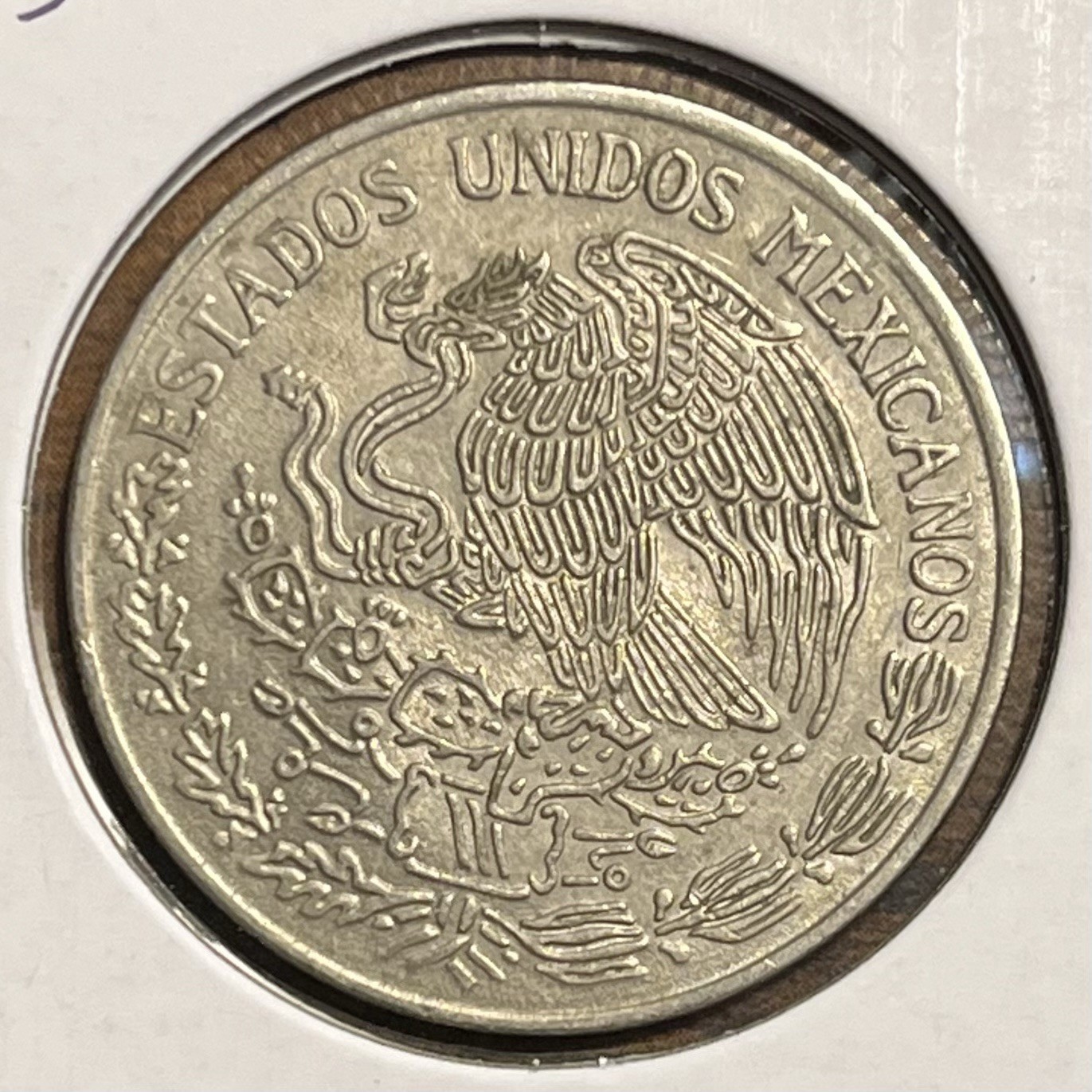 1975 Mexico 🇲🇽1 Peso-Eagle & Snake Coat Of Arms-José Maria Telco Morelos Pavón