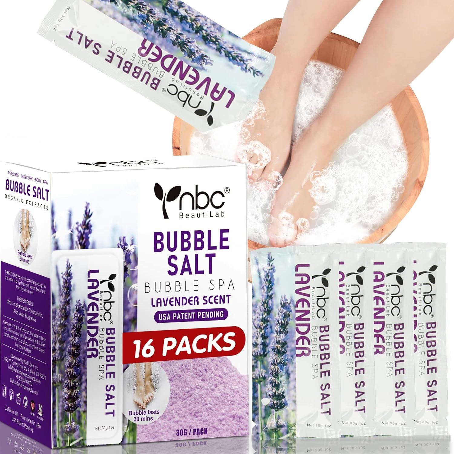 Pedicure Foot Soak, Foot Spa Soak, Pedicure Kit, Bubble Foot Bath for Tired & Dr