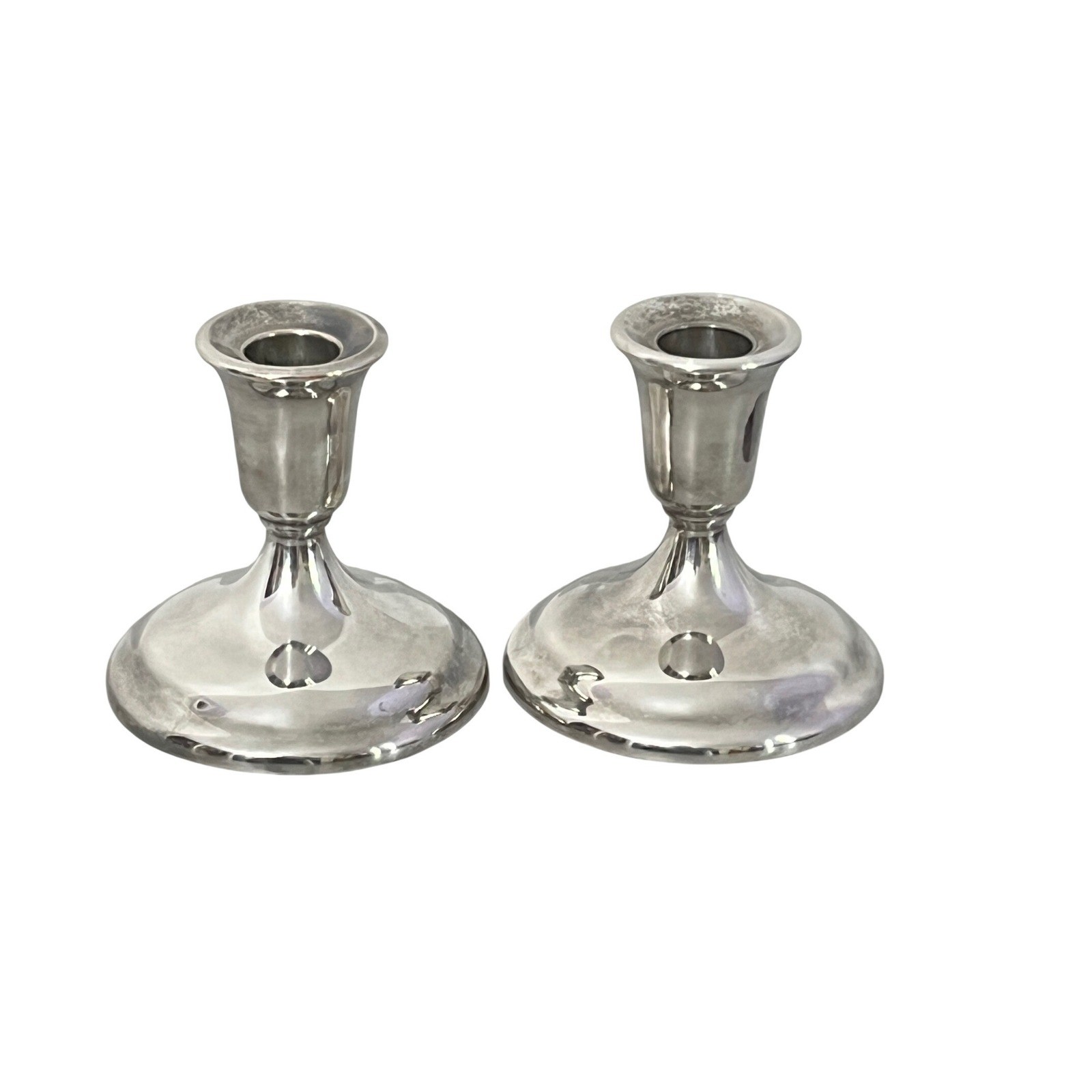 International Silver Co Candlestick Holders  Silver Plated Weighted Pair