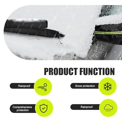5 PCS Side Mirror Covers and Windshield Wiper Covers, Front Rear Side Mirror