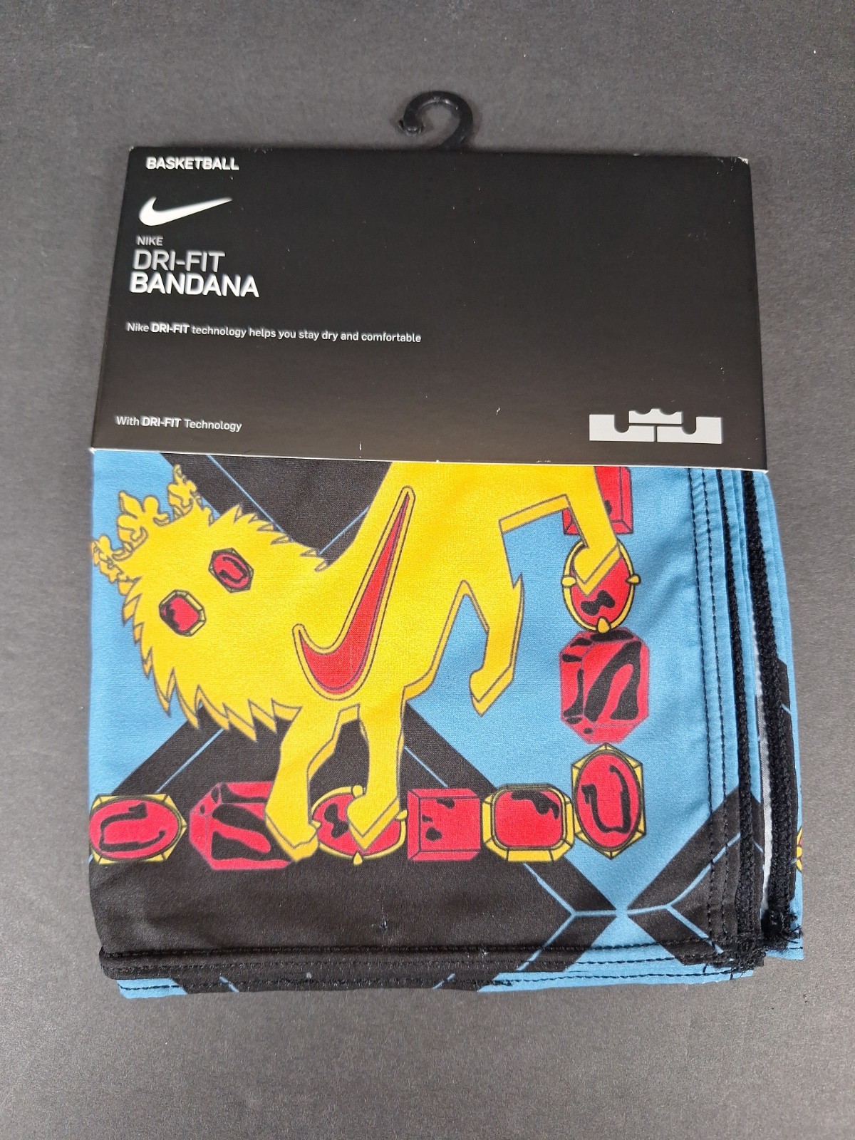 New NIKE Dri-Fit LeBron James Lion Basketball Bandana Adult Black Blue Red