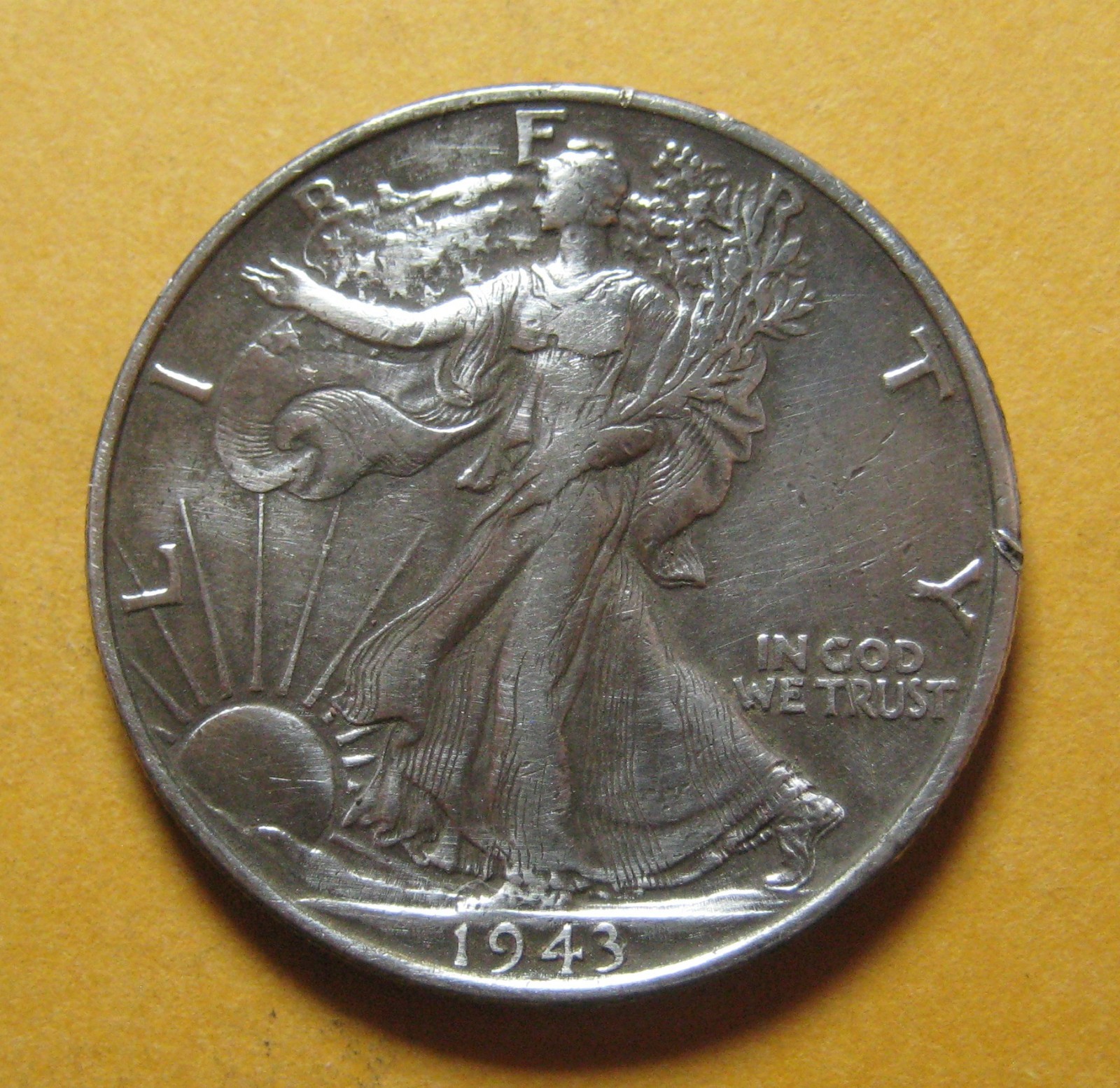 1943  Walking Liberty Silver Half Dollar - * 90% Silver * -  (P4892)
