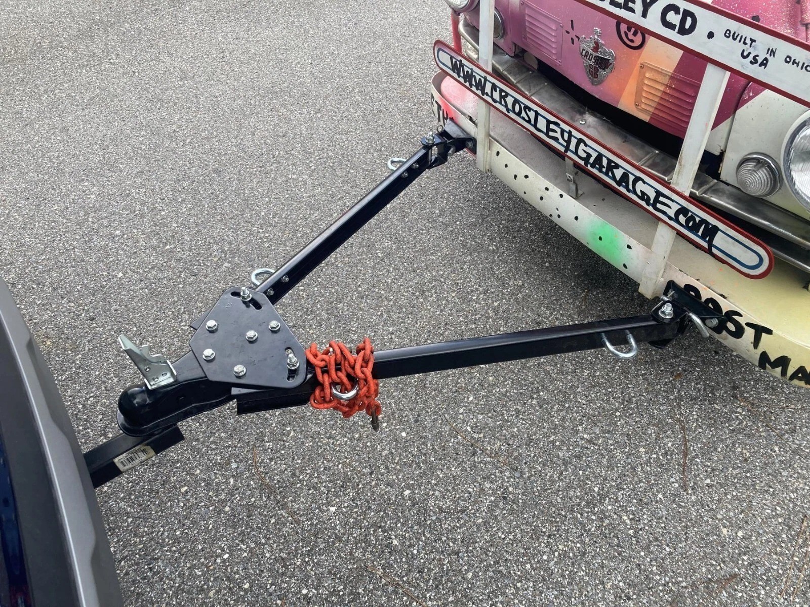 5000 lb. Capacity Adjustable Tow Bar Vehicle Trailer Towing Heavy Duty Durable