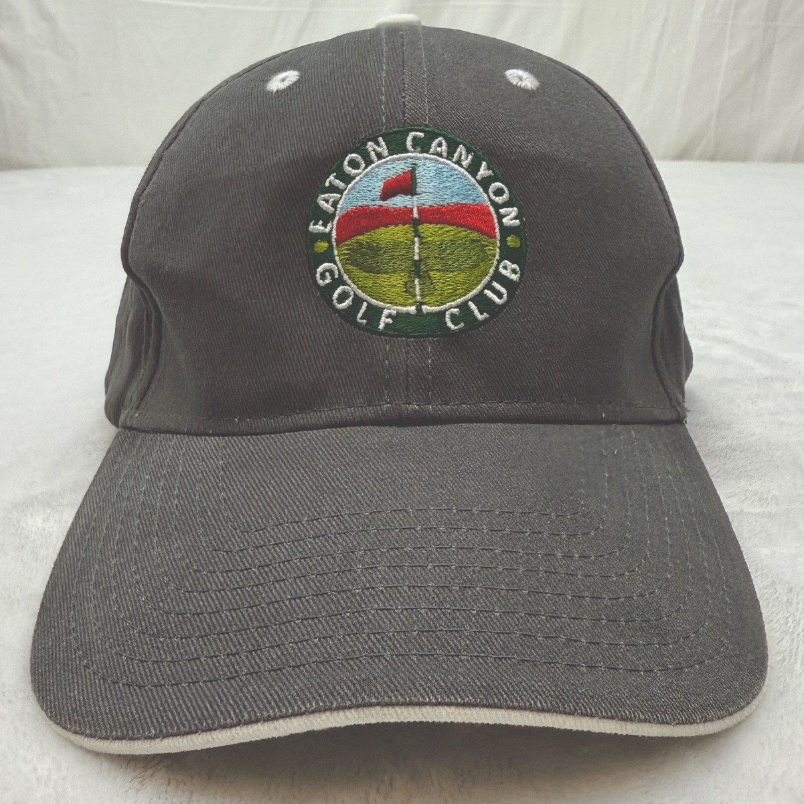 Eaton Canyon Golf Club Adjustable Cap Hat Gray White Hit Wear