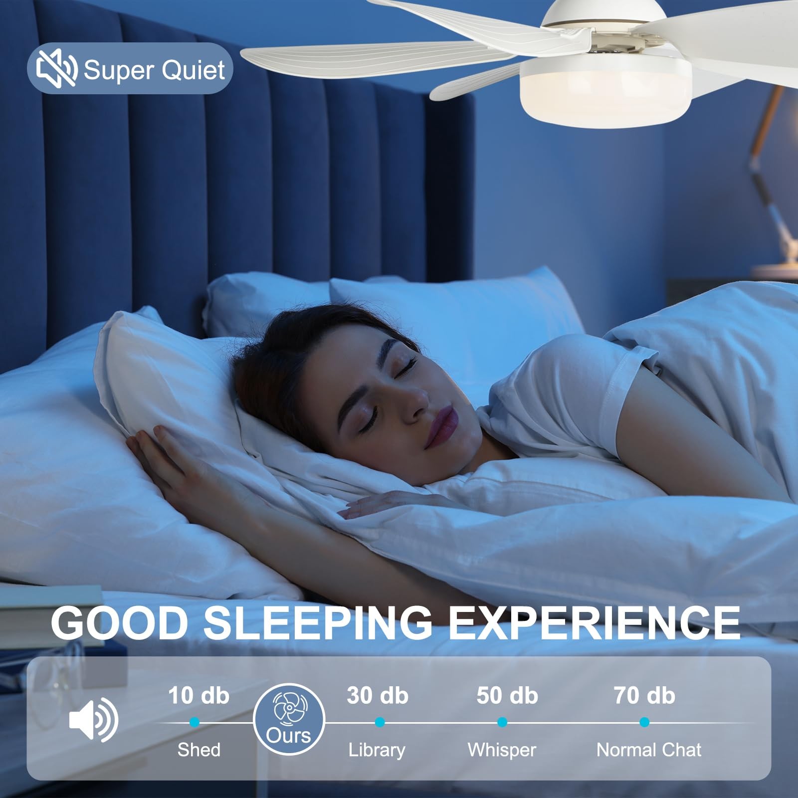 20.5 Inch Light Bulb Fan with Remote Dimmable Socket Ceiling Fan Light Combo LED