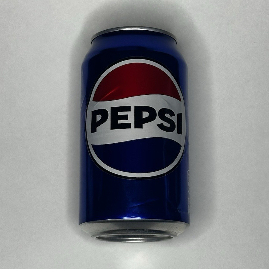 Empty Pepsi Blue Soda Can none open, a error from manufacturers, 1.2 fl oz.