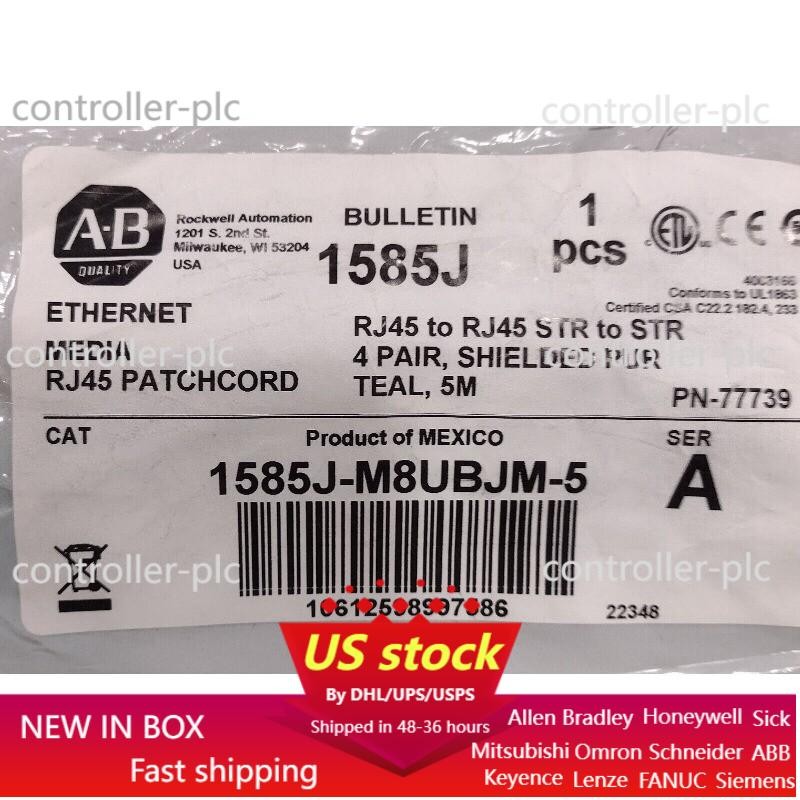 NEW ALLEN BRADLEY 1585J-M8UBJM-5 ETHERNET CABLE - FREE SHIPPING