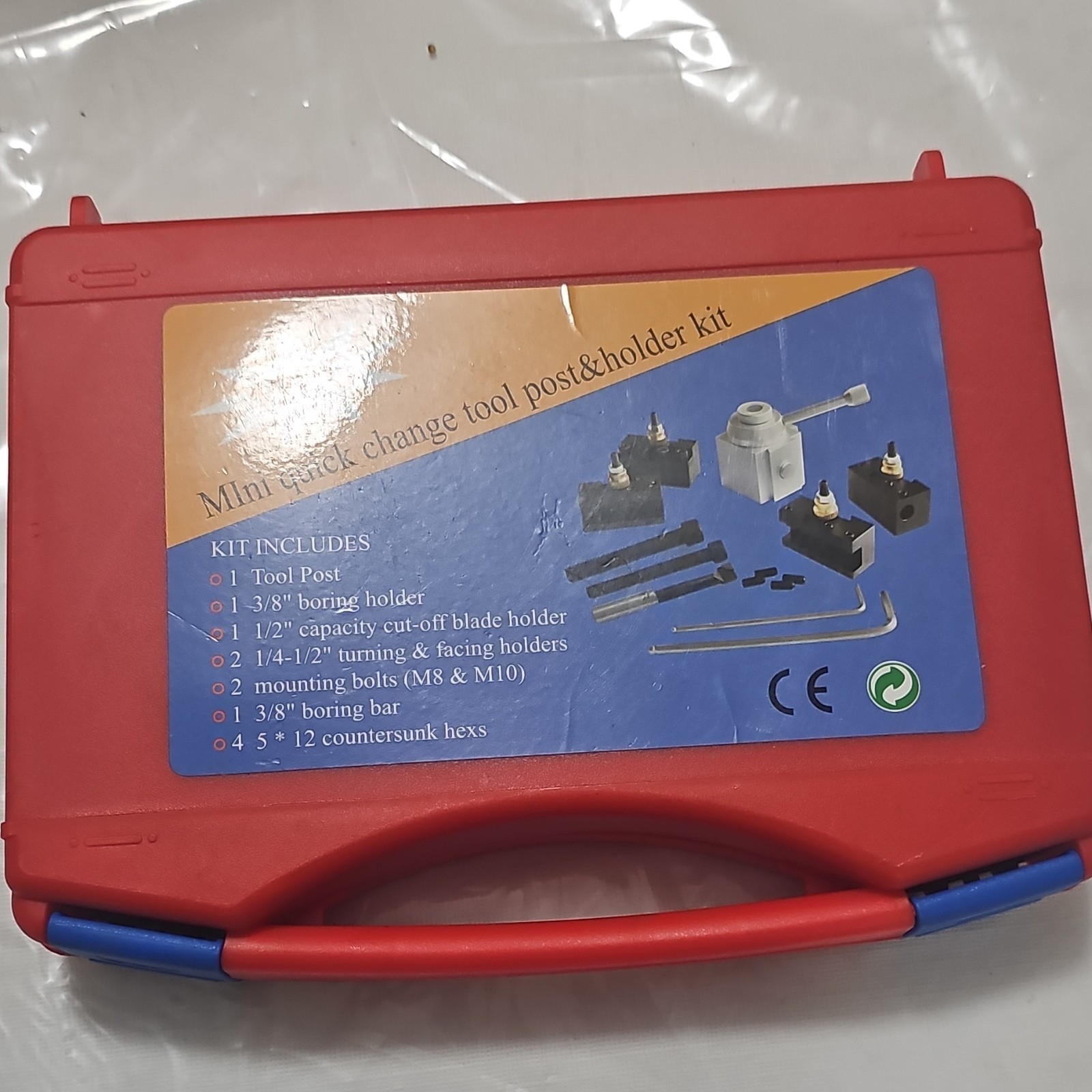Quick Change Tool Post & Holder Kit 12PC with Boring, Cut-Off, Turning Holders
