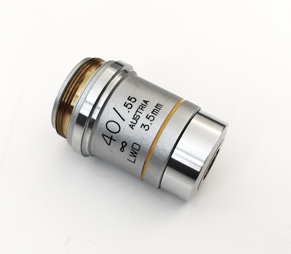 REICHERT Austria Plan Achro 40x / LWD BF MICROSCOPE Objective Lens 20mm Thread