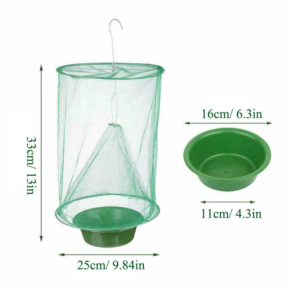 Fly Trap Ranch Reusable Catcher Killer Cage Net Pest Bug Catch Hanging Horse Lot