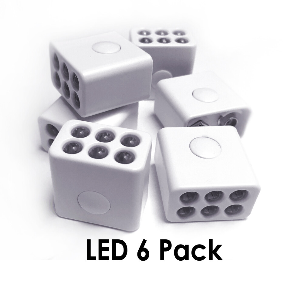 LED Flashlight 6 Pack use any 9V Battery small durable Push Button GREAT GIFT