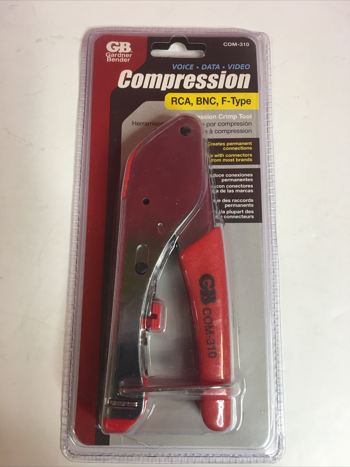 Gardner Bender COM-310 F-Type Compression Crimp Tool with Locking Close, Compact