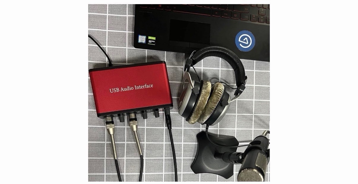 24Bit/192kHz USB Audio Interface with 48V Phantom Power - Studio Recording for M