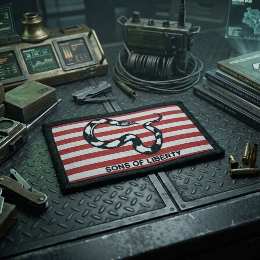 Sons of Liberty Flag Snake Patriot Guns MGS Metal Gear Patch Sew on [sub]