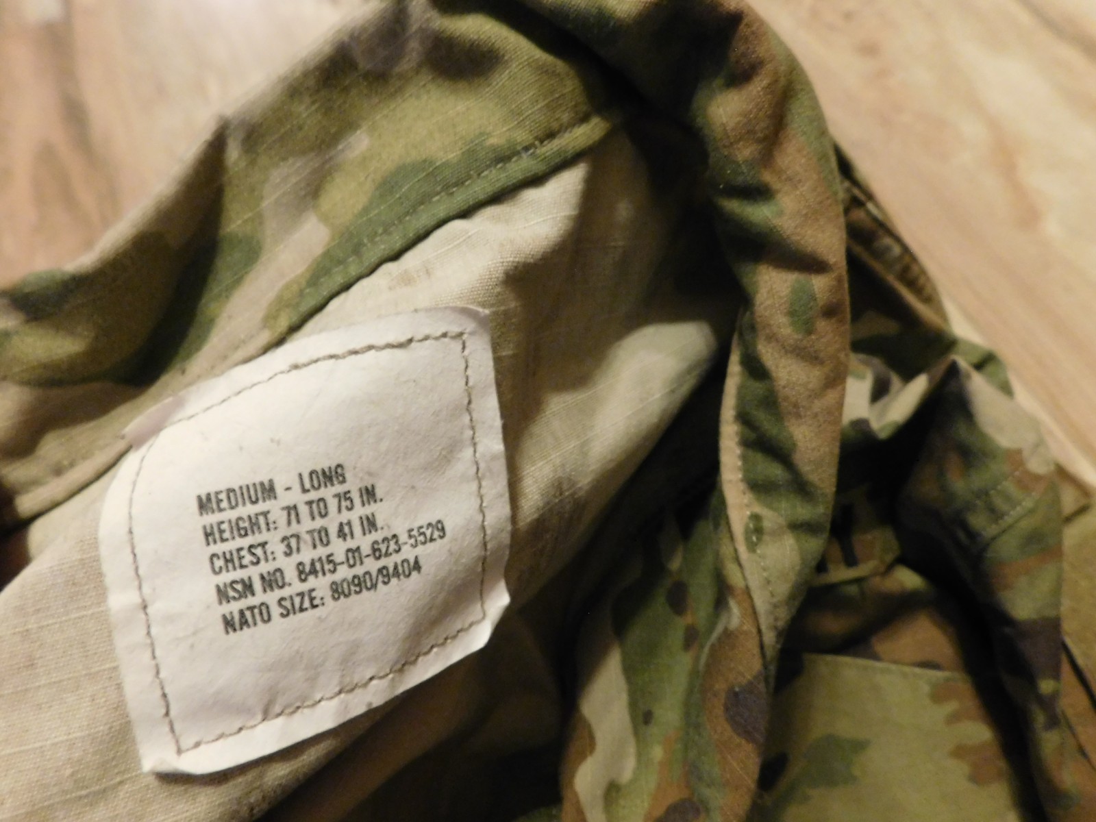 US ARMY OCP COAT SZ MEDIUM - LONG