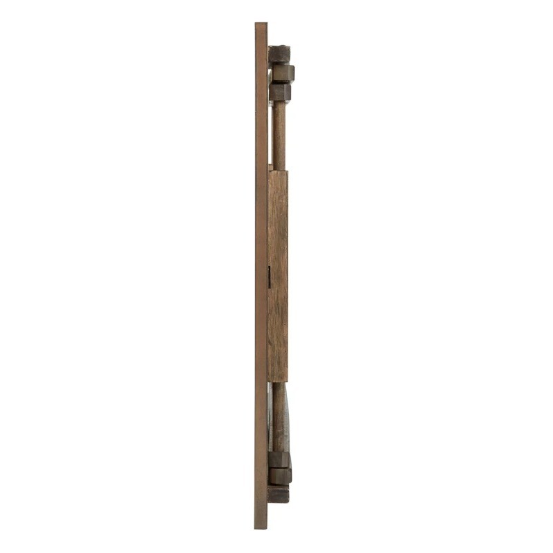 Rustic Gray Oversized Tray Table - Indoor Folding Design, 26" x 23.6" x 17.7"