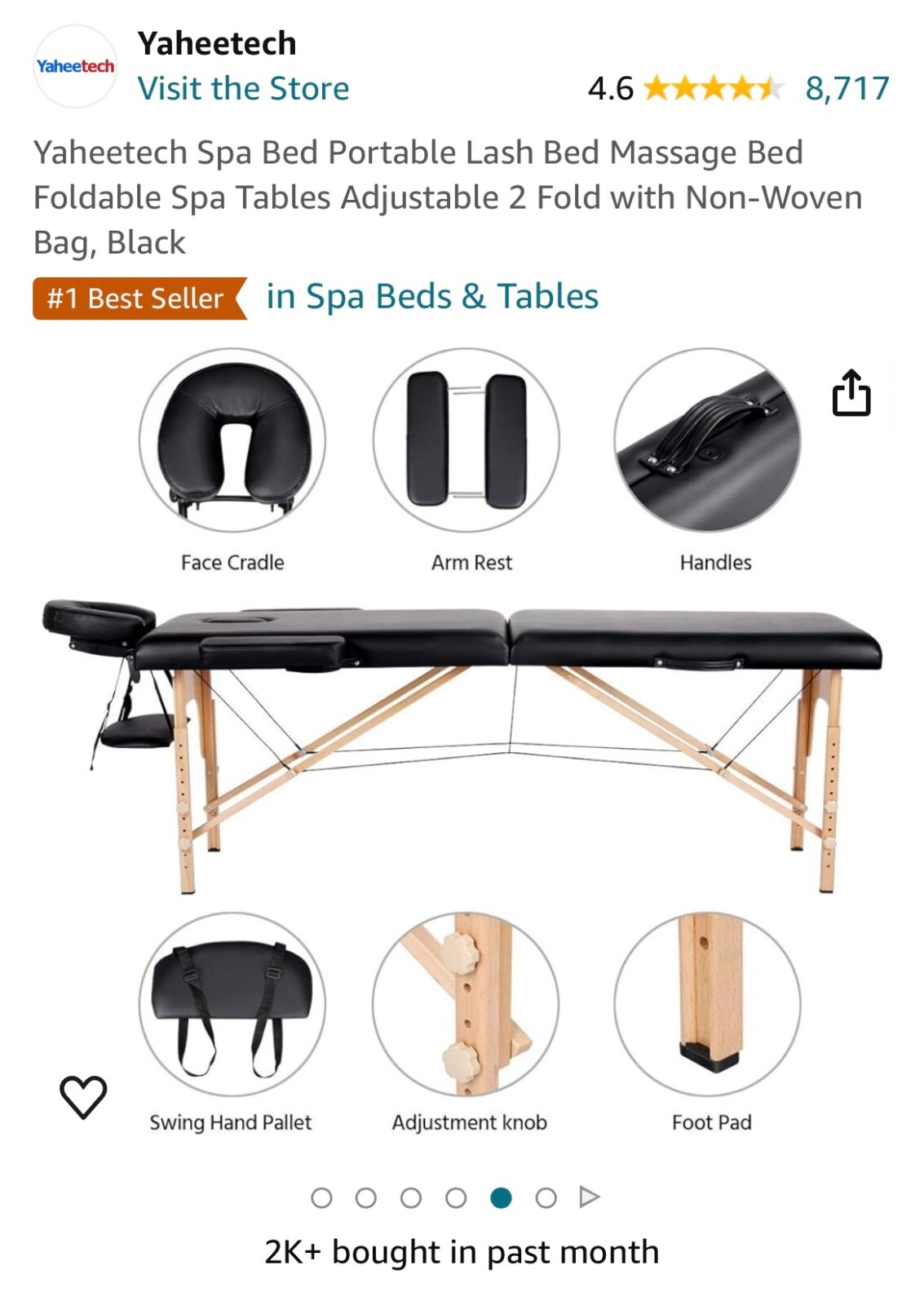 Yaheetech 610889 Massage Table - Black