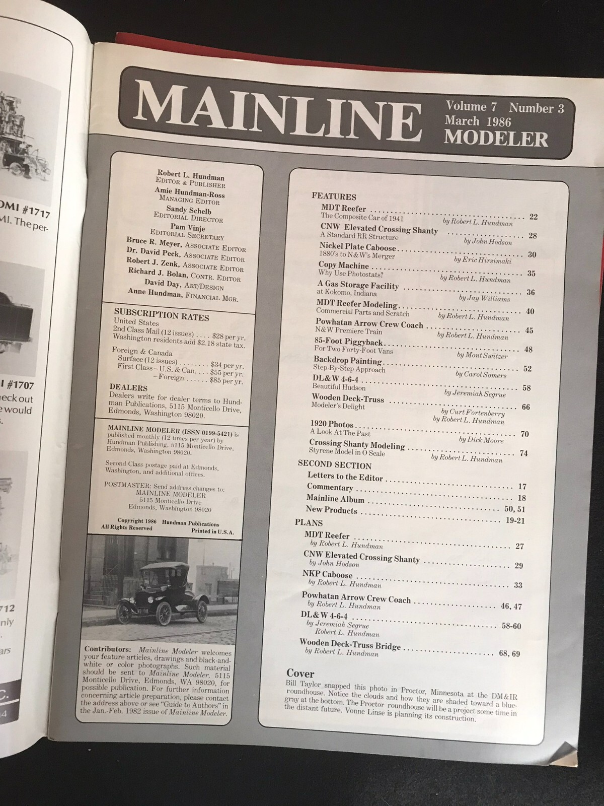 Mainline Modeler Magazine March 1986