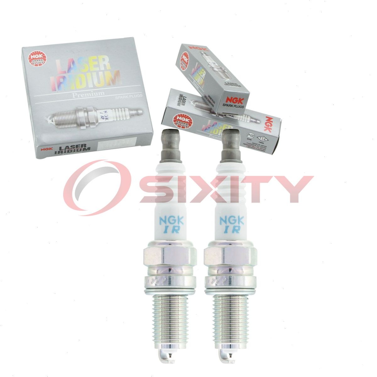 2 pc NGK 4347 KR8BI Laser Iridium Spark Plugs for Ignition Wire Secondary  ws