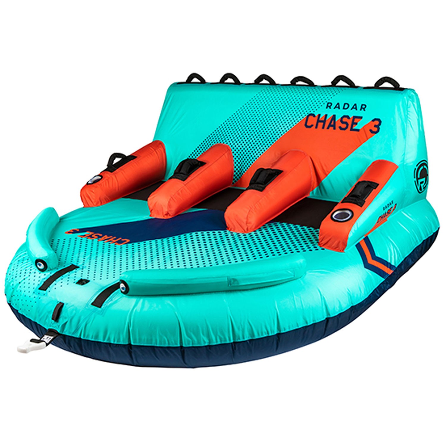 Radar Skis The Chase Lounge 3 Person Tube - Mint/Navy/Red
