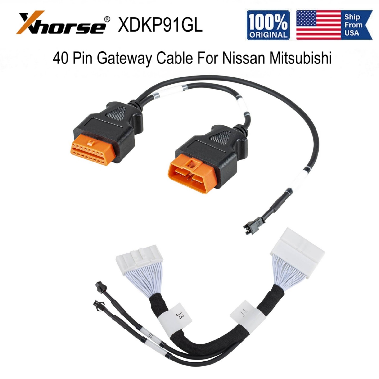 XHORSE XDKP91GL 40Pin Gateway Cable for Nissan Mitsubishi for VVDI Key Tool Plus