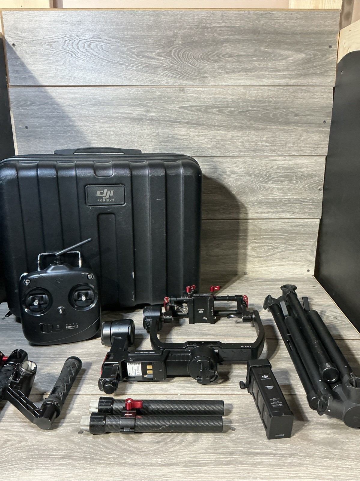 DJI Ronin M Gimbal Camera Stabilizer With Battery Remote Stand - Tested No Chrgr