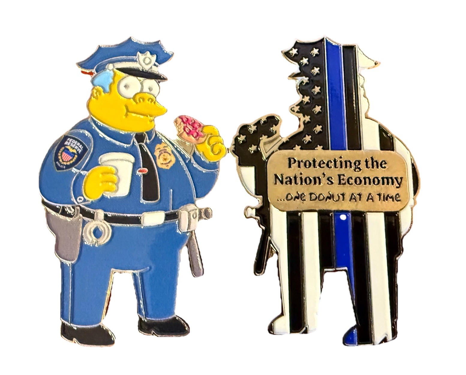 United States FEDERAL RESERVE POLICE Challenge Coin - Chief Wiggum!