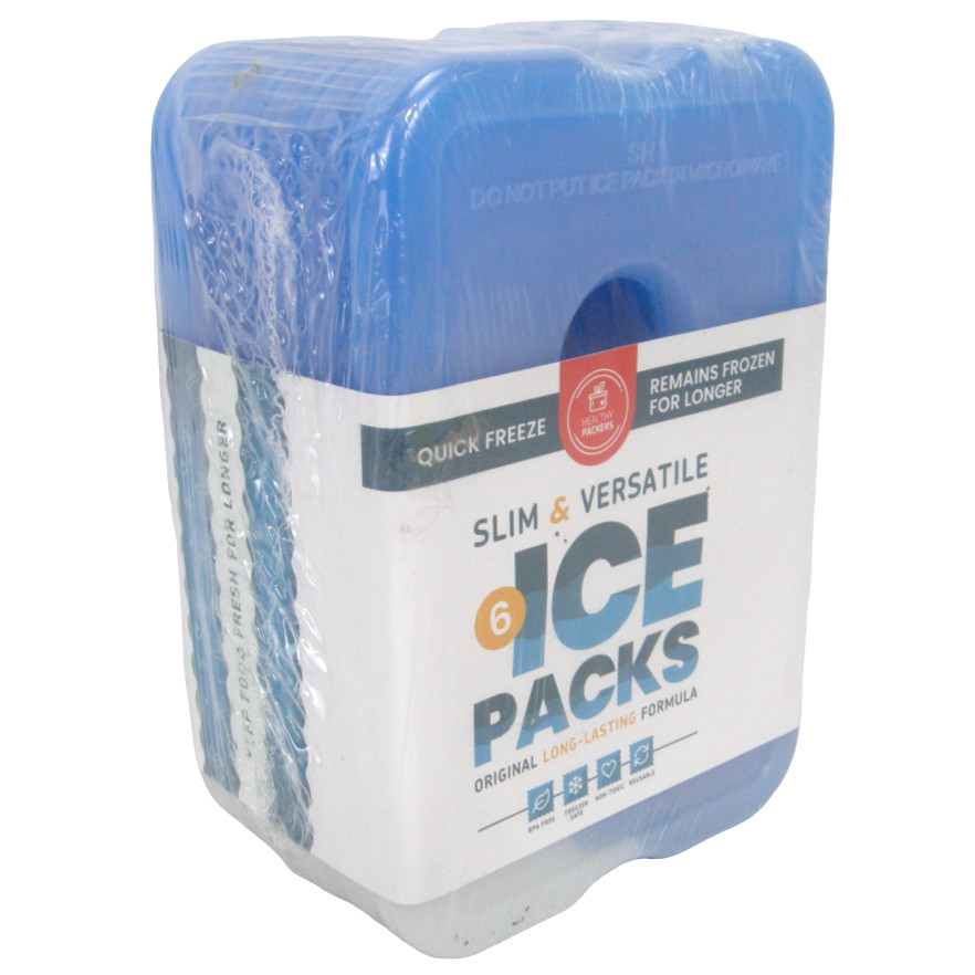 Healthy Packers Quick Freeze Slim Versatile Ice Packs Set of 6