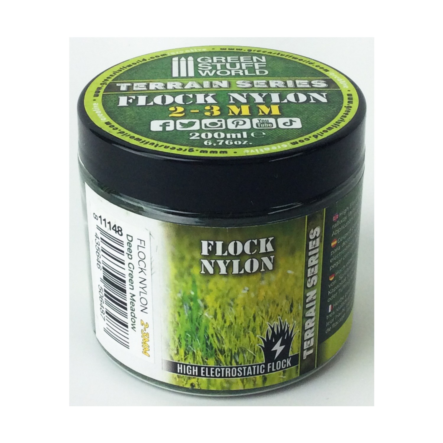Green Stuff World Static Grass 3mm 2-3mm Deep Green Meadow - 200ml New
