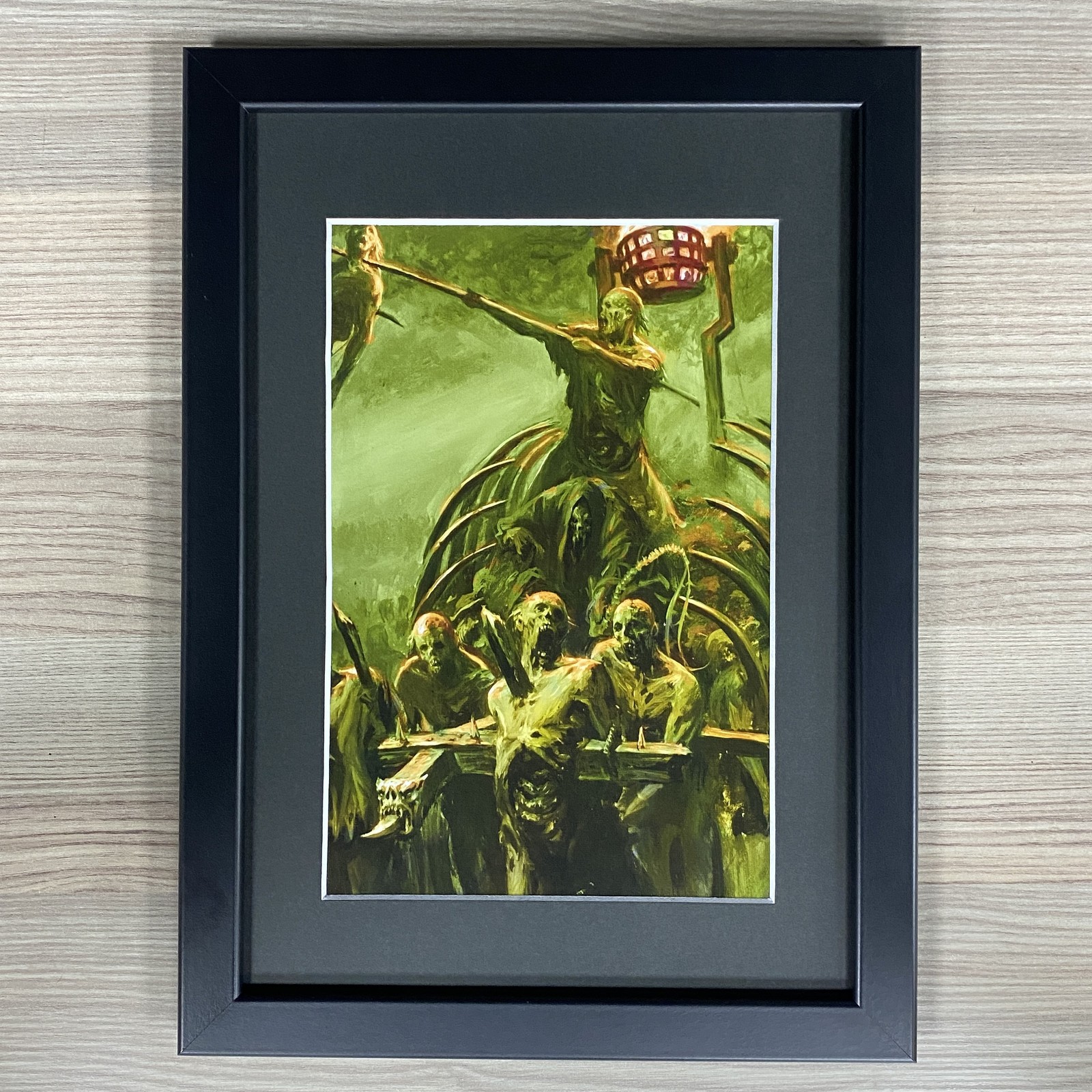CORPSE CART FRAMED ART DEATH VAMPIRE COUNTS WARHAMMER AGE OF SIGMAR OLD WORLD