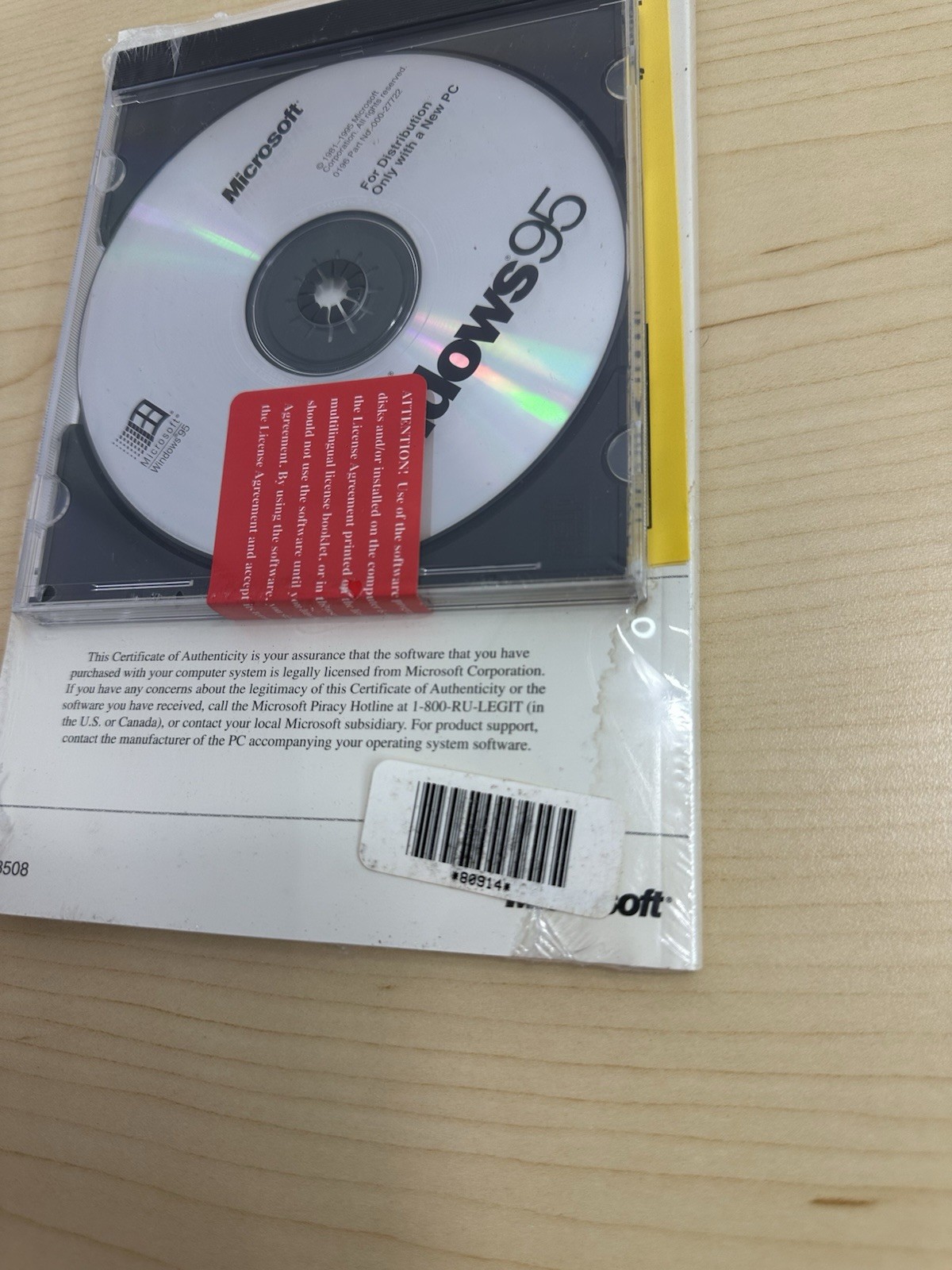 Microsoft Windows 95 Brand New, Sealed CD & Manual