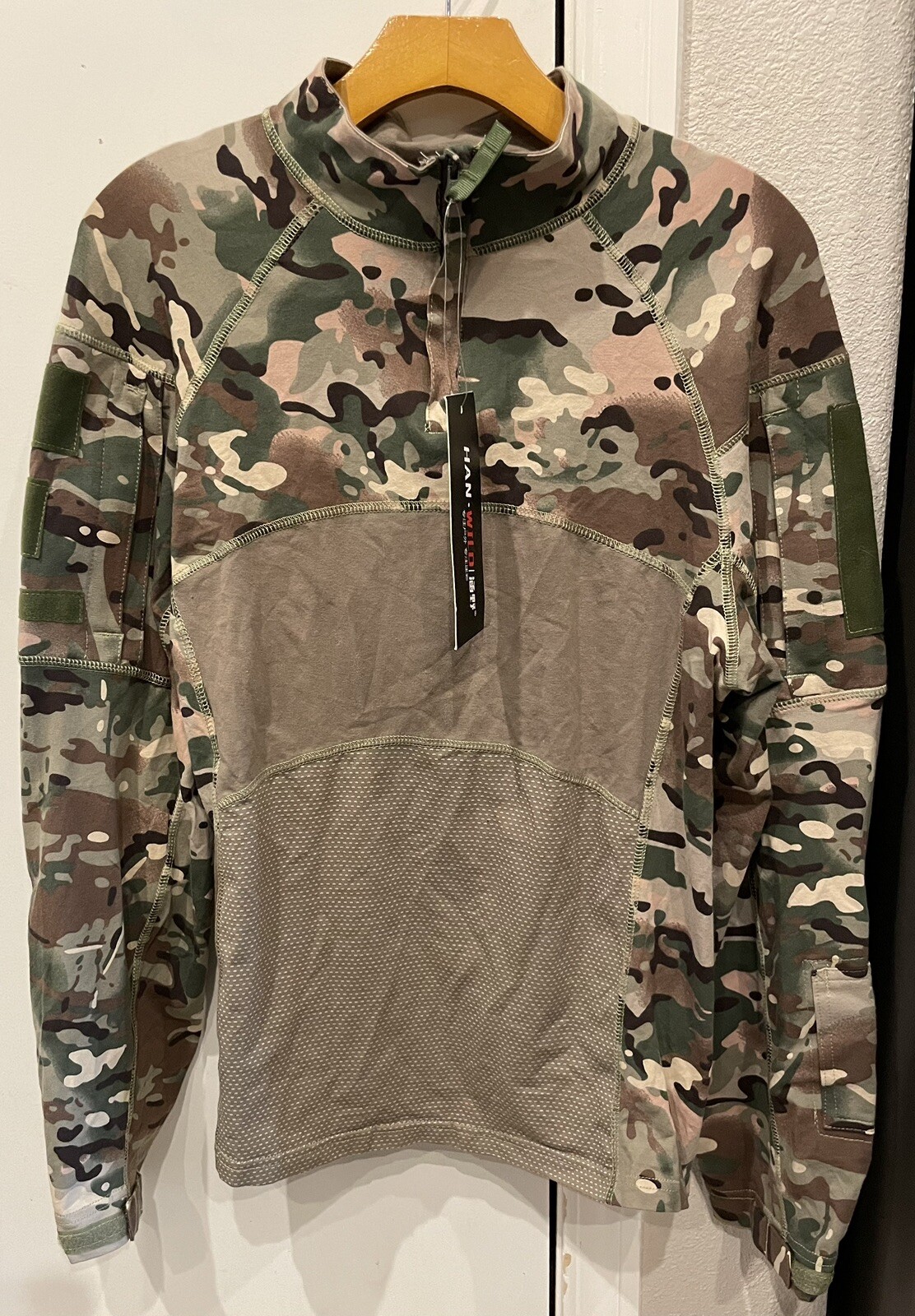 NWT Han Wild Bodysuit Camo Long Sleeve Military Tactical Shirt Medium