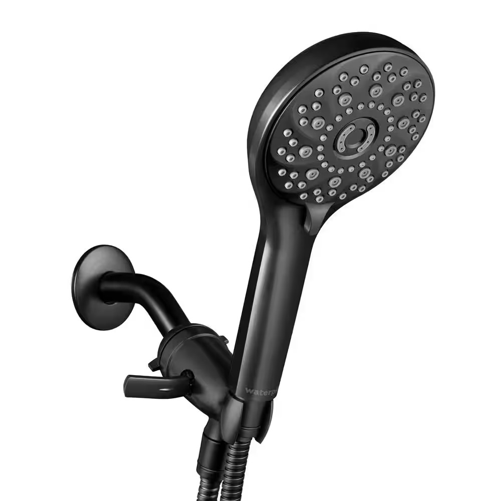 Powerpulse 8-Spray Wall Mount Handheld Shower Head 1.8 GPM in Matte Black